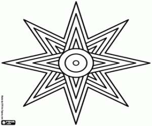 desenho de A estrela de Ishtar para colorir
