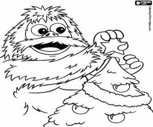 desenho de A estrela e o monstro da neve para colorir