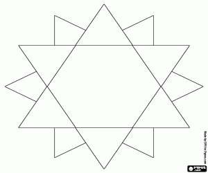 desenho de A estrela para a teoria de cores para colorir