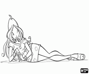 desenho de A fada Flora de Winx Club para colorir