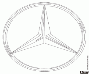 desenho de A famosa estrela Mercedes para colorir