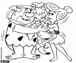 desenho de A família Flintstones para colorir
