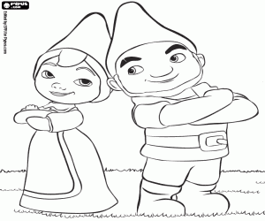 desenho de A felicidade de Gnomeu e Julieta para colorir