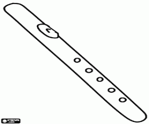 desenho de A flauta, instrumento tradicional para colorir