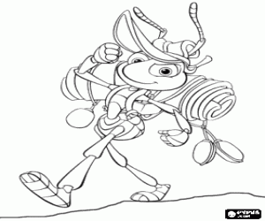 desenho de A formiga explorador humanizada para colorir