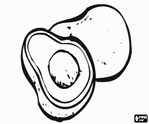desenho de A fruta do abacate para colorir