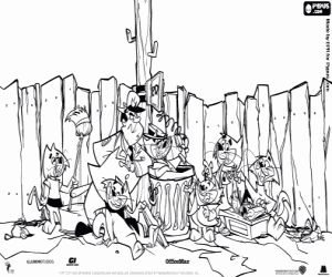 desenho de A gangue de Top Cat e Guarda Belo para colorir