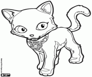 desenho de A gata princesa Ava, Pocketville para colorir
