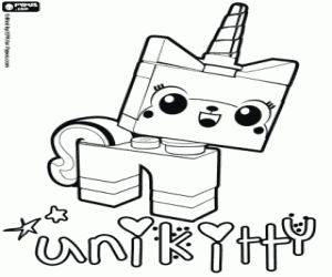 desenho de A gatinha de unicórnio Unikitty para colorir