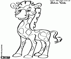 desenho de A girafa sorridente para colorir