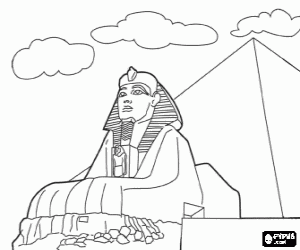 desenho de A grande Esfinge de Gizé, Egipto para colorir