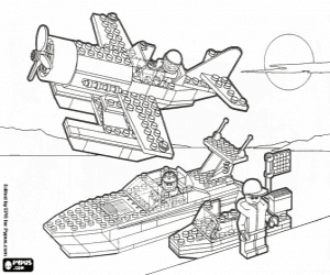desenho de A guarda costeira de Lego para colorir