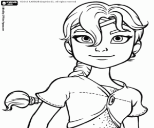 desenho de A heroína do Justin é Talia para colorir