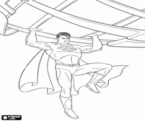 desenho de A incrível força do Super-homem para colorir