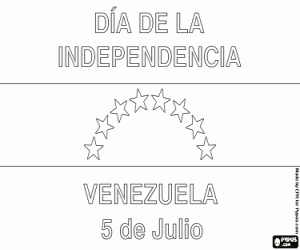 desenho de A independência venezuelana para colorir