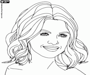 desenho de A jovem cantora Violetta para colorir