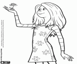 desenho de A jovem no filme Lorax, Audrey para colorir