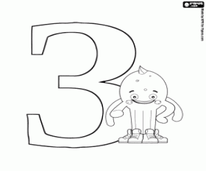 desenho de A letra russa З com Pypus para colorir