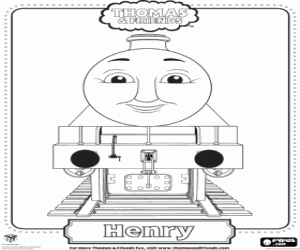 desenho de A locomotiva Henry para colorir