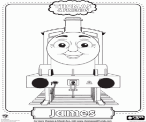 desenho de A locomotiva James para colorir