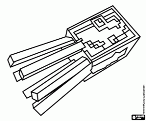 desenho de A lula de Minecraft, Squid para colorir