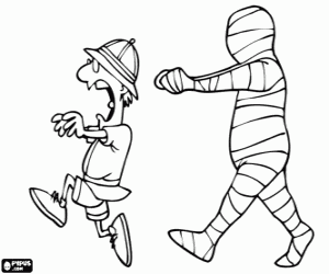 desenho de A maldição da múmia para colorir