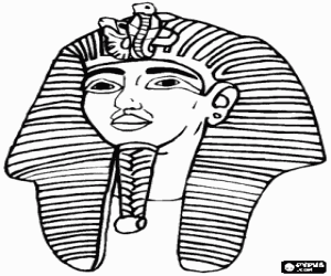 desenho de A máscara de Tutankhamon para colorir