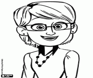 desenho de A mãe de Nate, Sarah para colorir