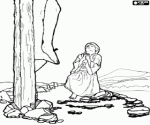 desenho de A oração de Maria Madalena para colorir