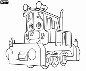 desenho de A pequena locomotiva Calley para colorir