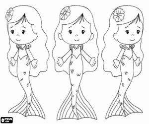 desenho de A pequena sereia Chloe para colorir