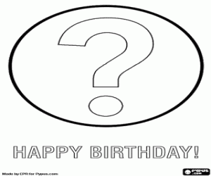 desenho de A pergunta, quantos anos você tem para colorir