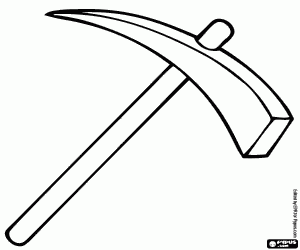 desenho de A picareta de um mineiro para colorir