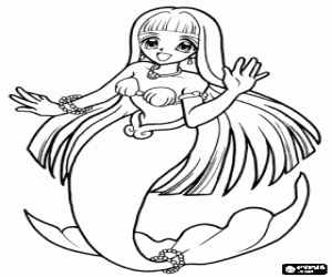 desenho de A princesa sereia Coco para colorir
