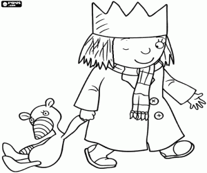 desenho de A princesinha no inverno para colorir