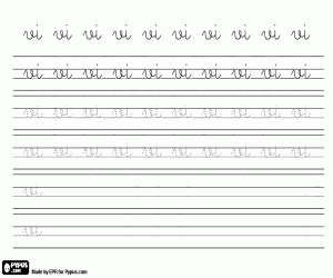 desenho de A prática de escrever VI para colorir