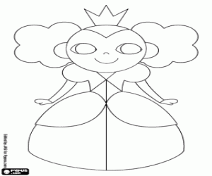 desenho de A rainha de Copas para colorir