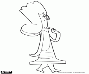 desenho de A rainha de Jammbo, do lado para colorir