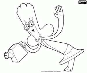 desenho de A rainha de Jammbo no jardim para colorir