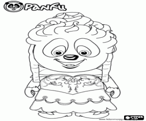 desenho de A senhora Panda do Panfu para colorir