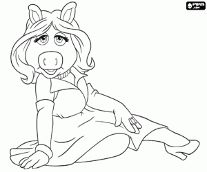 desenho de A sensual Miss Piggy para colorir