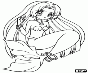 desenho de A sirene Seira da Mermaid Melody para colorir