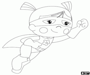 desenho de A super-heroína Chloe para colorir