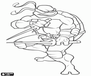 desenho de A tartaruga ninja para colorir