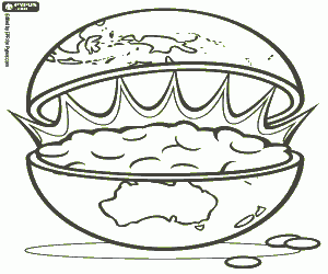 desenho de A Terra é um tesouro para colorir