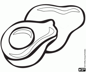 desenho de Abacate, um fruto nutritivo para colorir