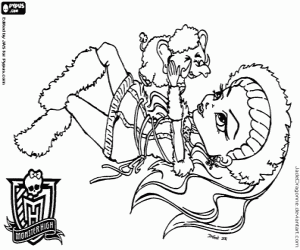 desenho de Abbey Bominable e o mamute bebê para colorir