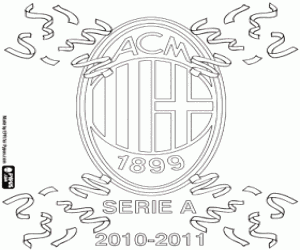 desenho de AC Milan, campeão 2010-2011 para colorir