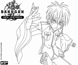 desenho de Ace Swemco de Bakugan para colorir