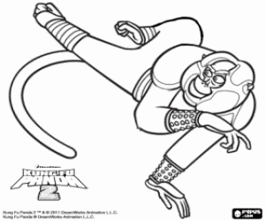 desenho de O acrobático Mestre Macaco para colorir